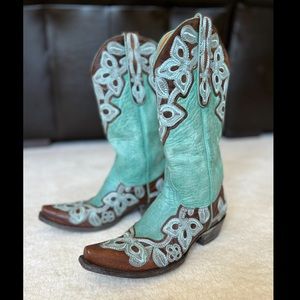 Old Gringo Marrione Aqua Teal Boots Great Condition size 8